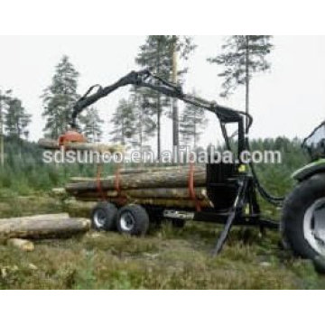 Hot Sale!! hydraulic log trailer/timber logs trailer towable by tractor or ATV